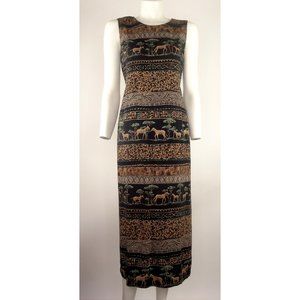 Just In Thyme Tribal Safari Print Maxi Dress